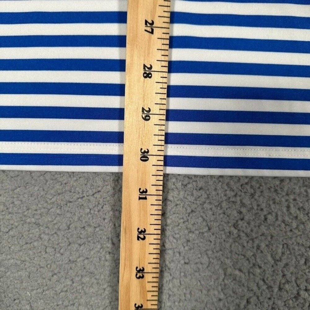 Nike Shirt‎ Mens XL Blue Striped Golf Polo Performance Stretch Dri-Fit Casual - Picture 7 of 11